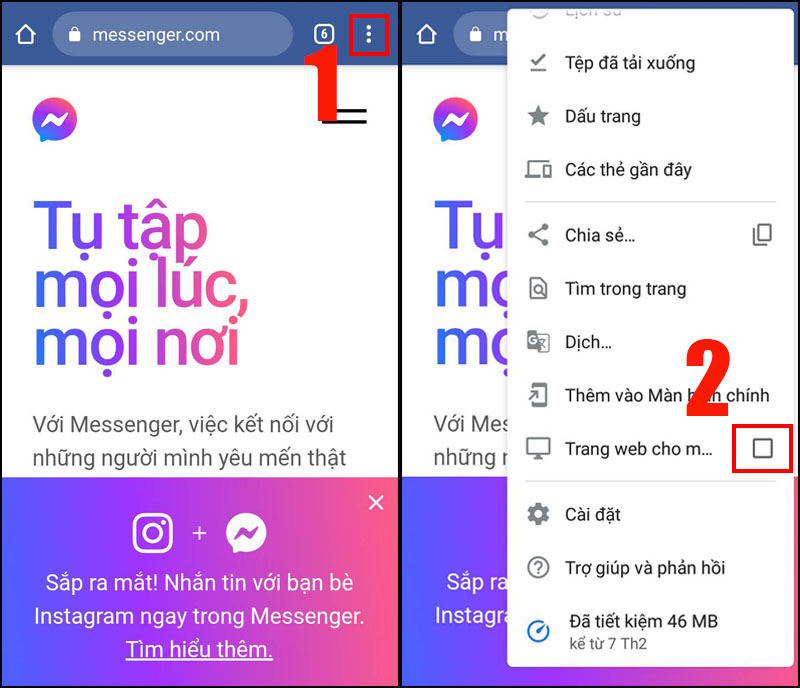 Cách nhắn tin Facebook không cần Messenger trên điện thoại đơn giản